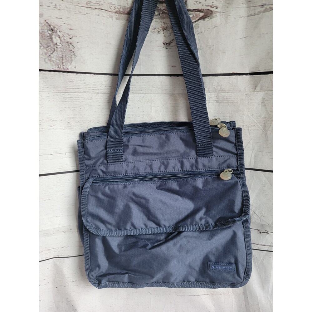 nine west double handle nylon material purse shoulder